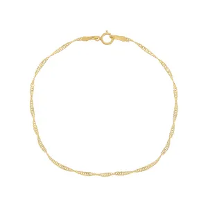 Singapore Chain Bracelet 14K