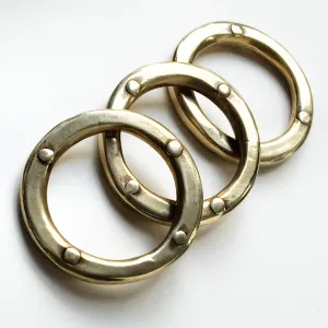 Single Rivet Stacking Ring Bronze