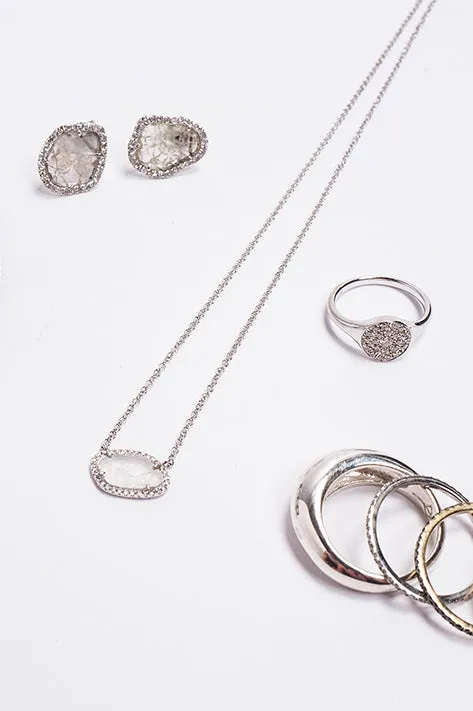 Single Slice Diamond Necklace