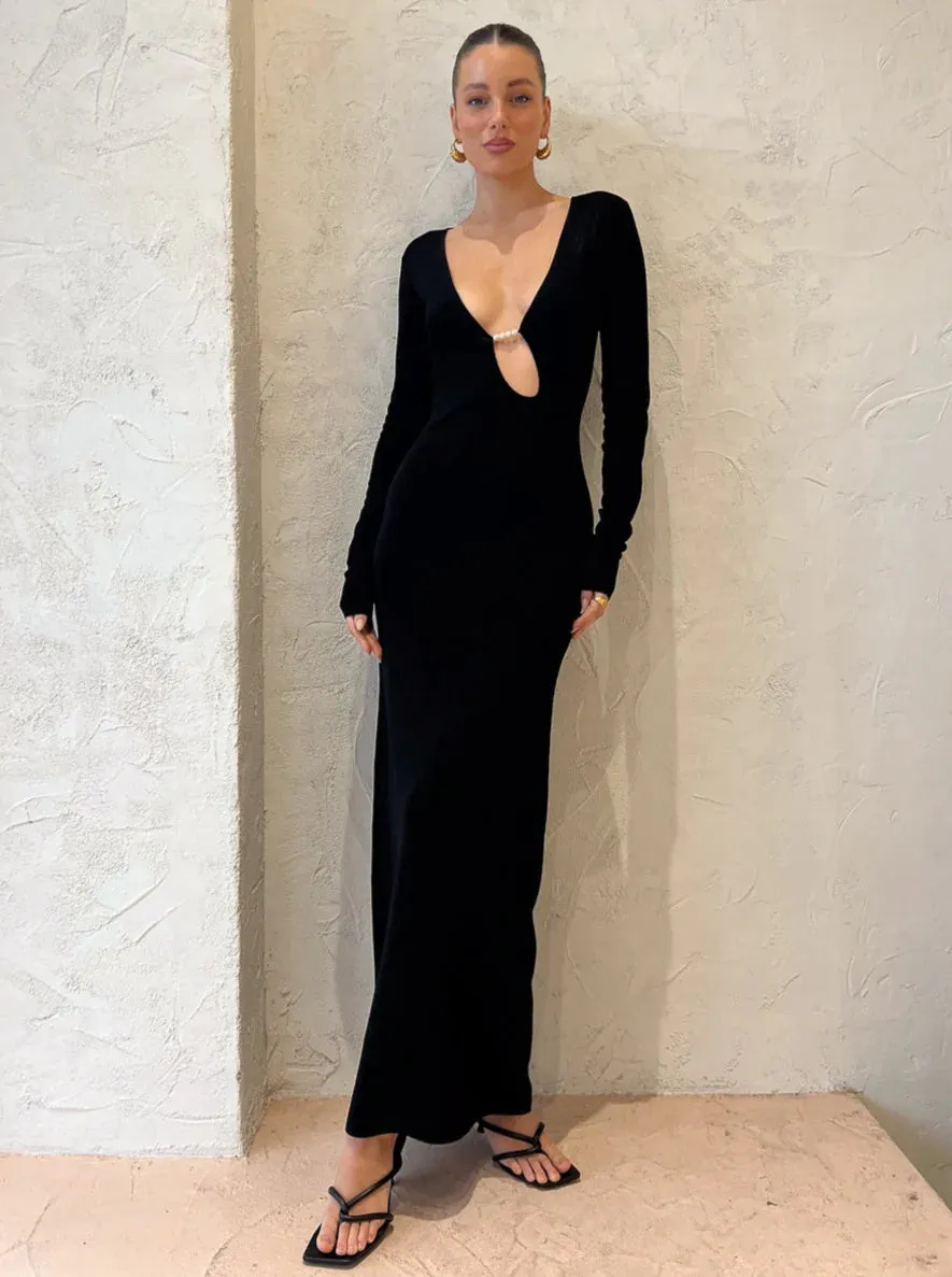 Sir The Label Kinetic Beaded Maxi Dress