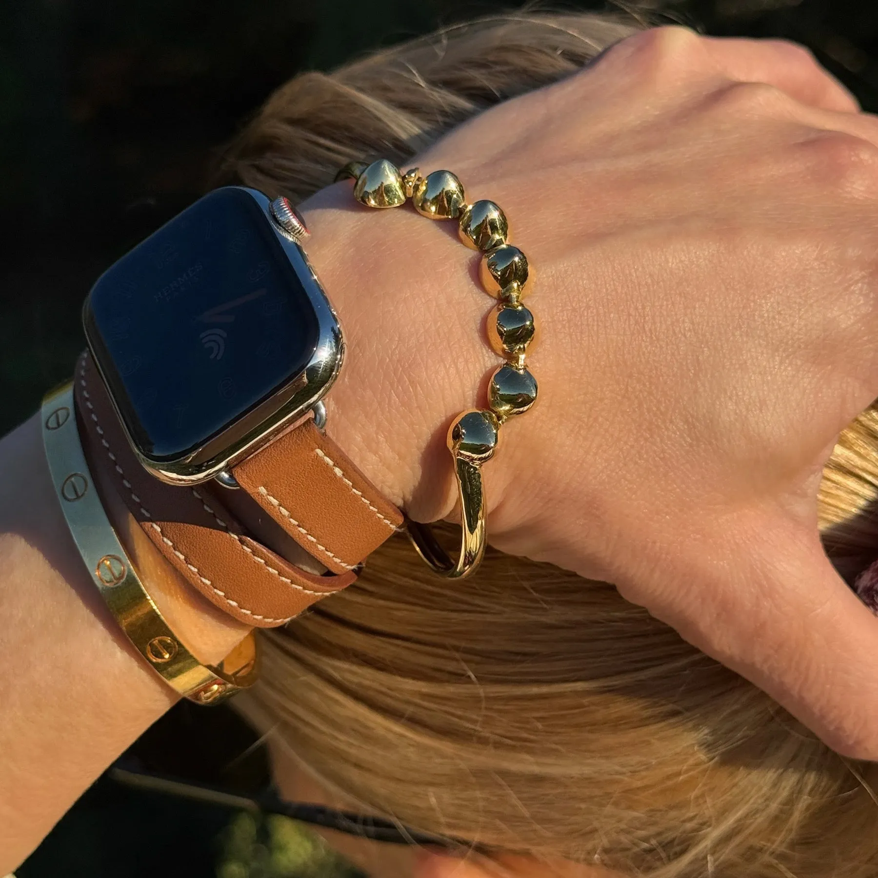 Smiley Spiked, flexible cuff-bracelet