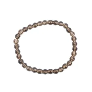 Smoky Quartz 6mm Beaded Bracelet