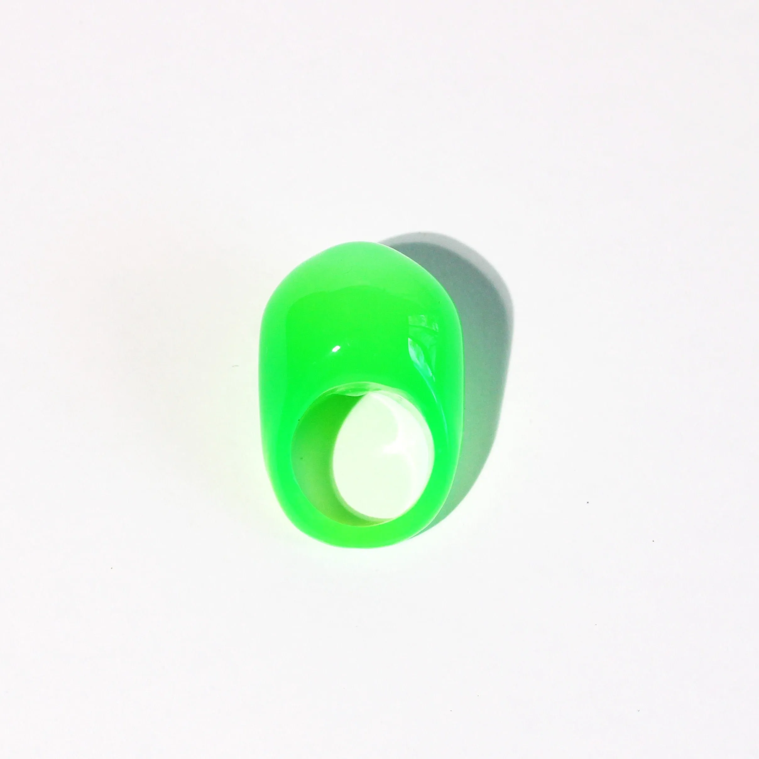 Snow Globe Ring Neon Green