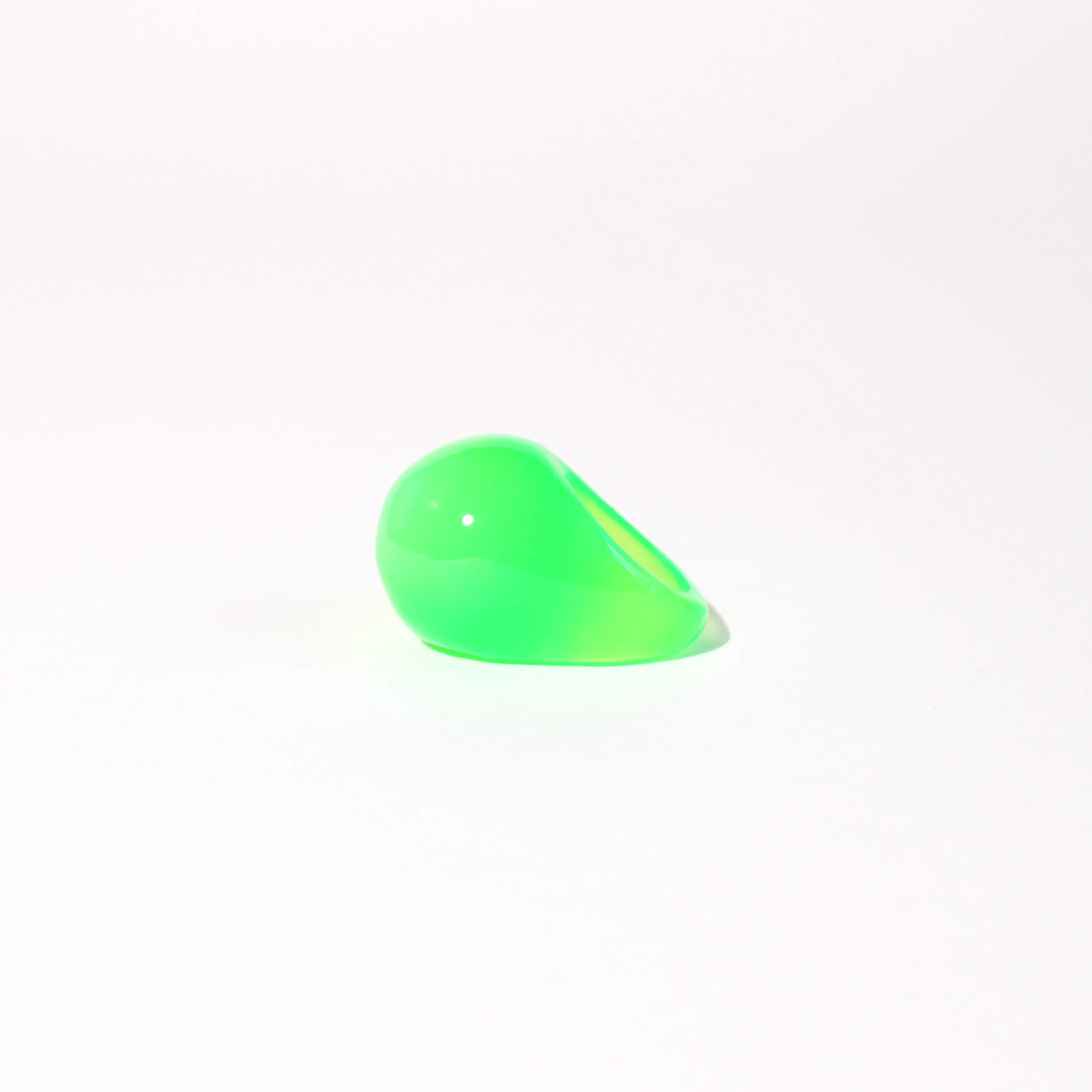 Snow Globe Ring Neon Green
