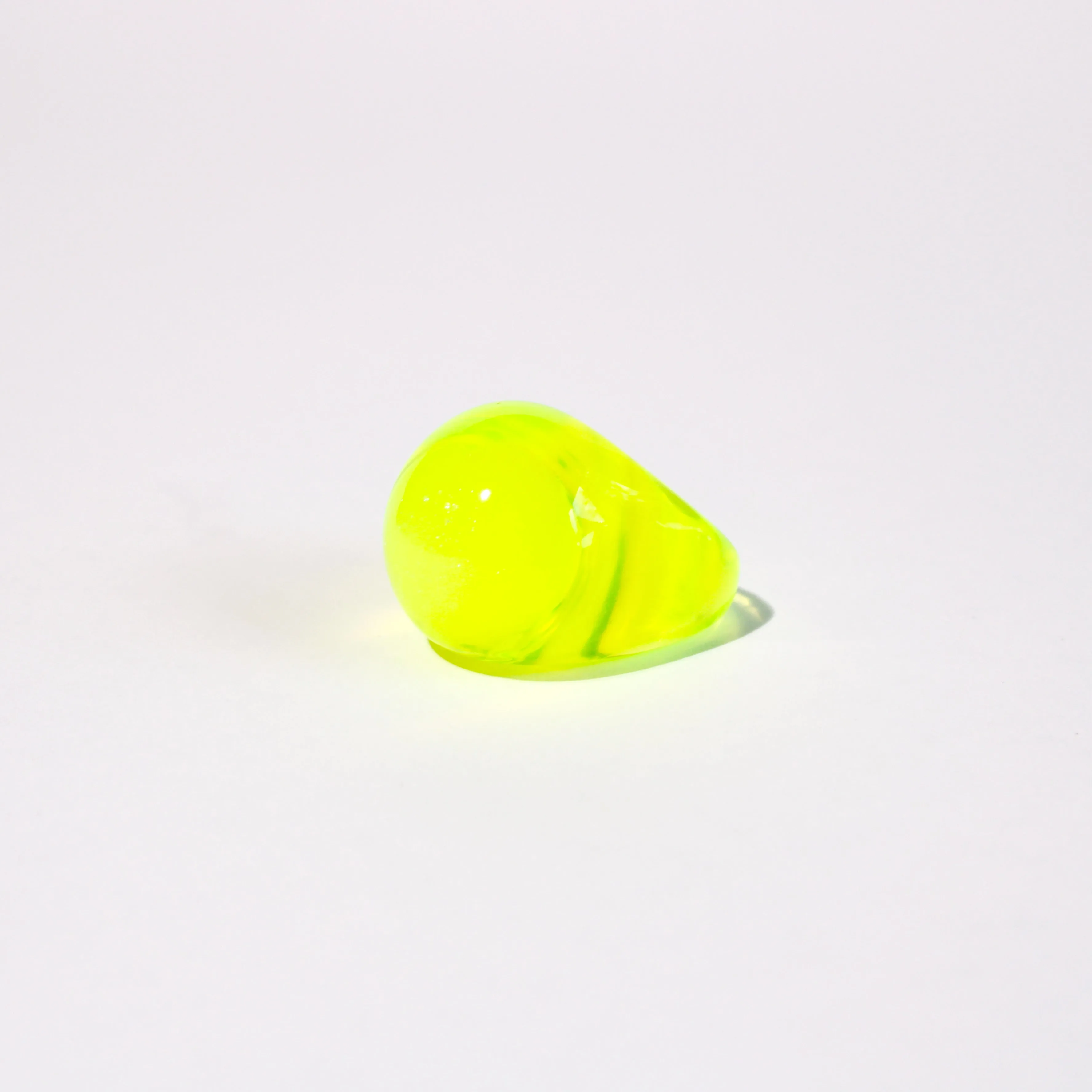 Snow Globe Ring Neon Yellow