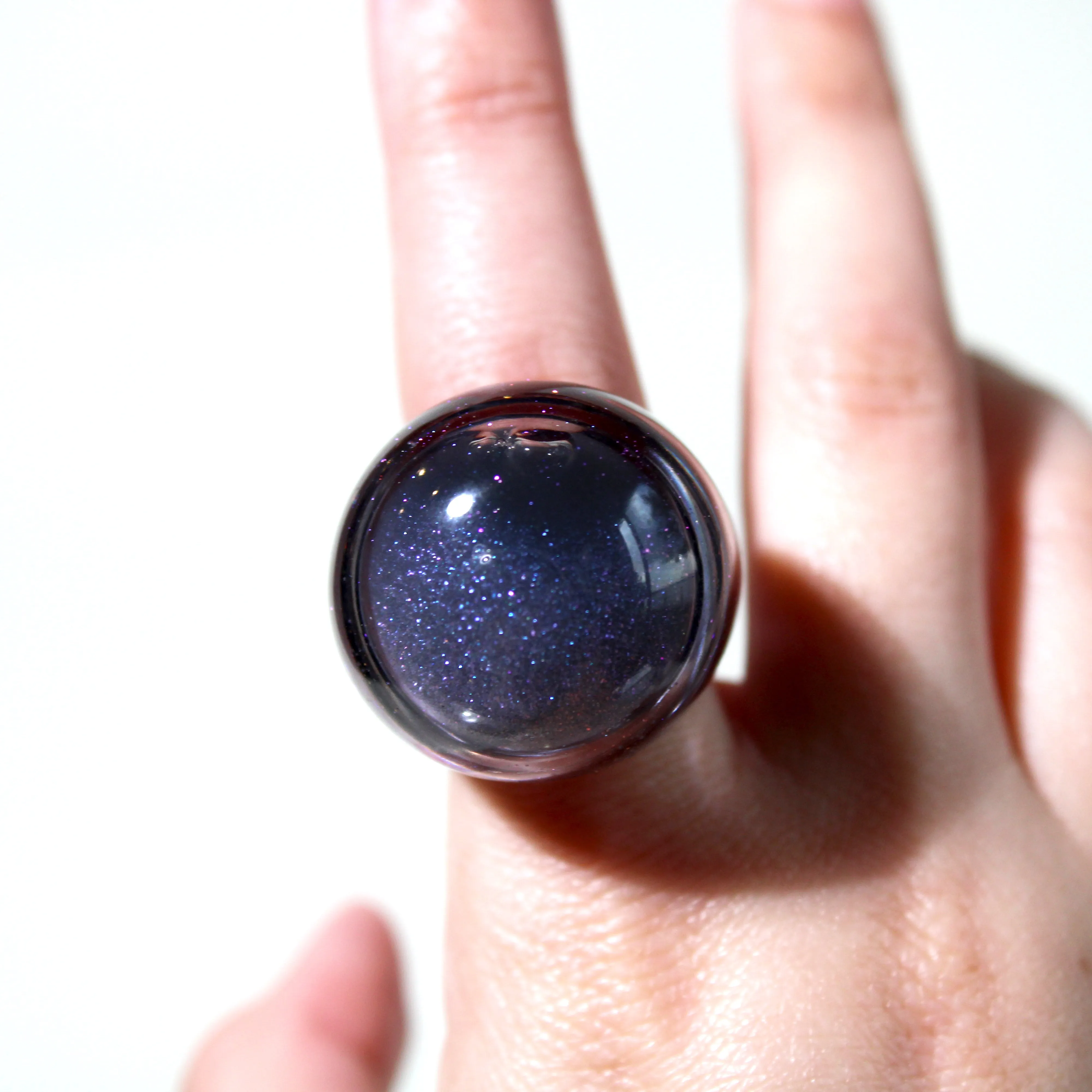 Snow Globe Ring Onyx