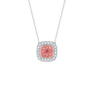 Souffle Pink 0.81ctw Lab Grown Diamond Necklace <br> NL-00497PNK