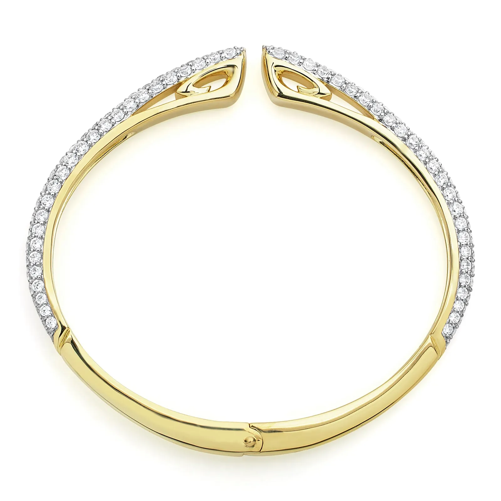 Spirit Pavé Cuff 5mm - 18K Gold Vermeil   CZ Blanc