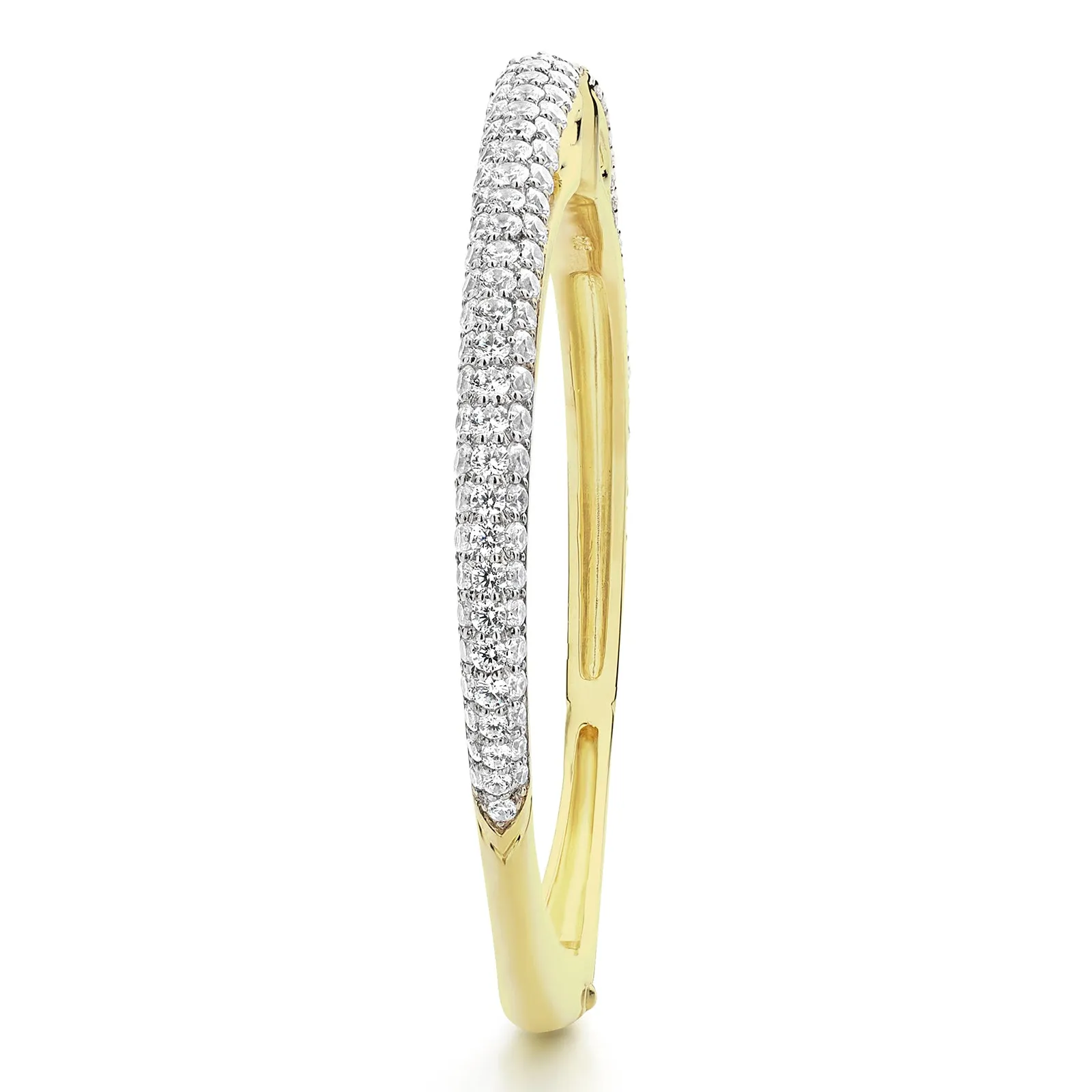 Spirit Pavé Cuff 5mm - 18K Gold Vermeil   CZ Blanc