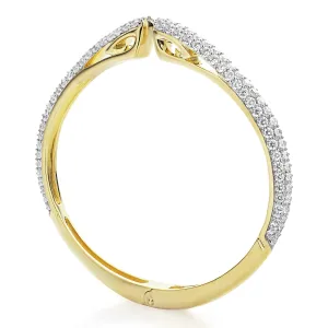 Spirit Pavé Cuff 5mm - 18K Gold Vermeil   CZ Blanc