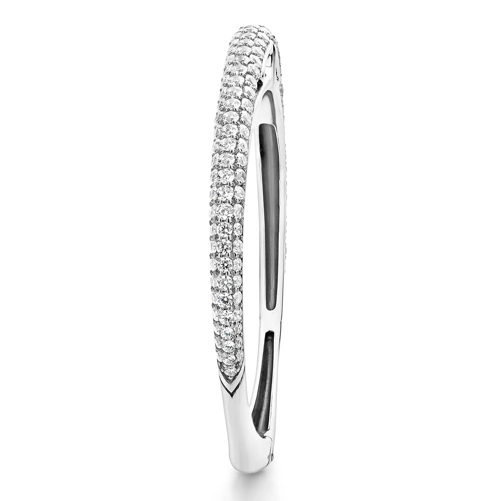 Spirit Pavé Cuff 5mm - Sterling Silver   CZ Blanc