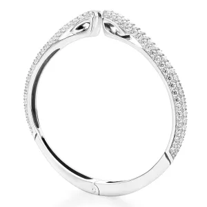 Spirit Pavé Cuff 5mm - Sterling Silver   CZ Blanc