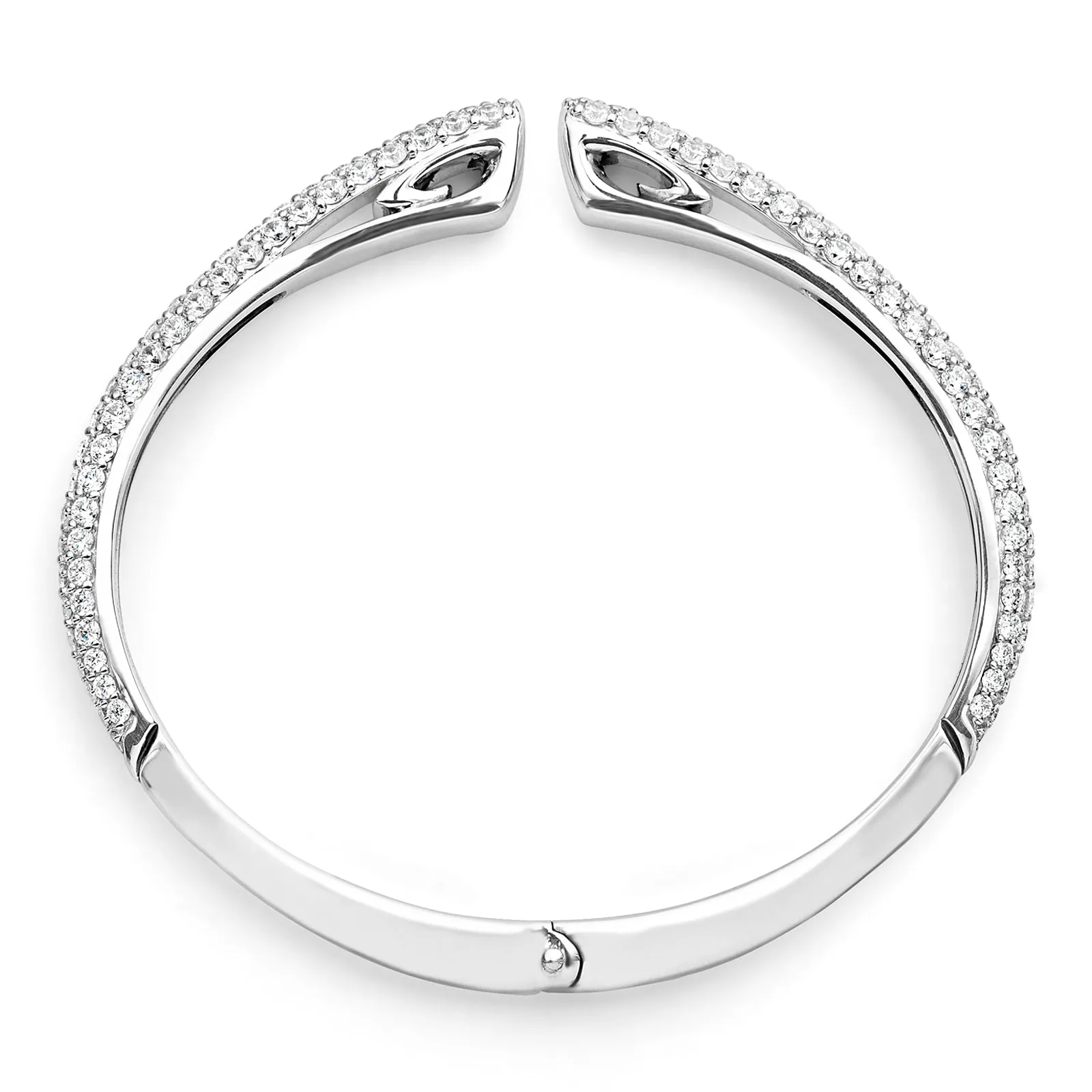 Spirit Pavé Cuff 5mm - Sterling Silver   CZ Blanc