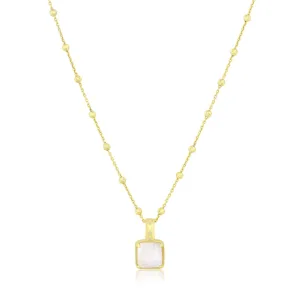 square gemstone necklace