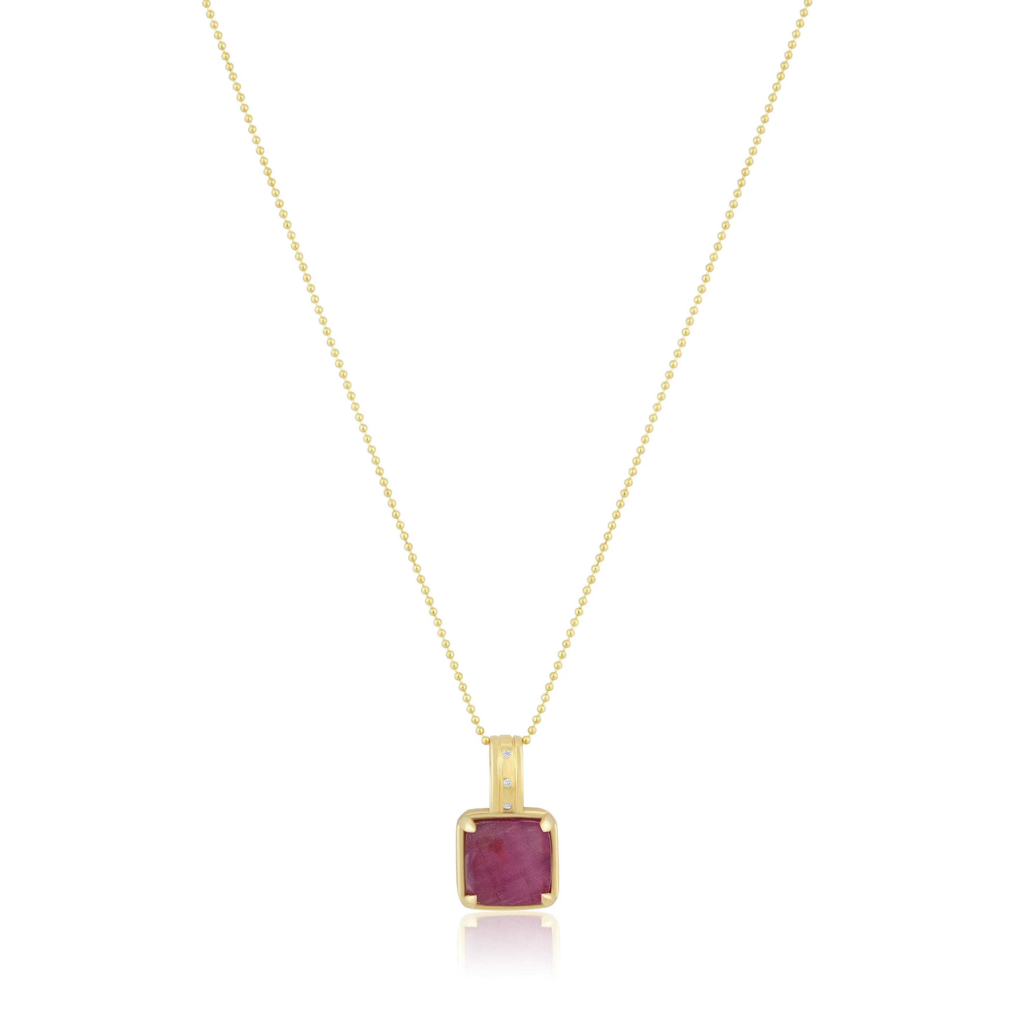 square gemstone necklace