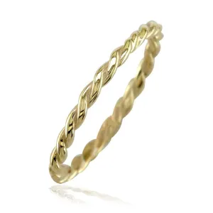 Stackable Rope Ring, 1.8mm in 14k Yellow Gold - Size 3.5 to 7