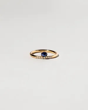 Stacked Ring - Sapphire & White Diamond