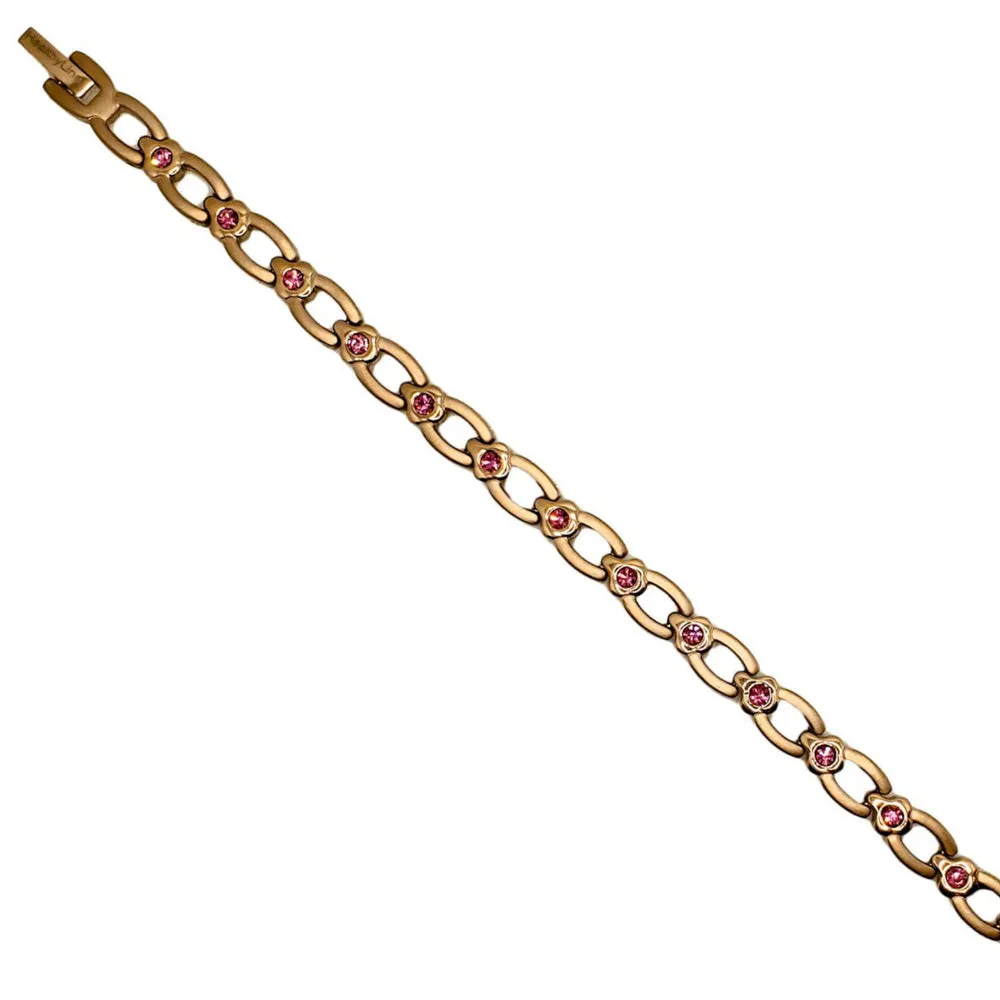 Stainless Steel Energy Bracelet 4-in-1 with Crystals. 2 Colors available. Model B557W