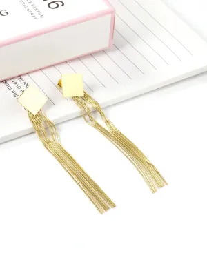 Stainless steel tassel drop earring - FD ⚡