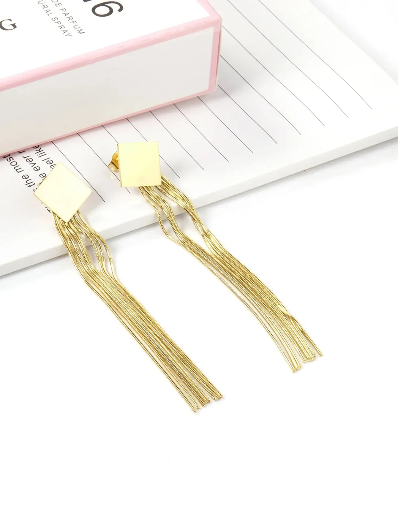 Stainless steel tassel drop earring - FD ⚡