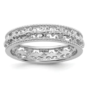 Sterling Silver Polished Fleur De Lis Ring