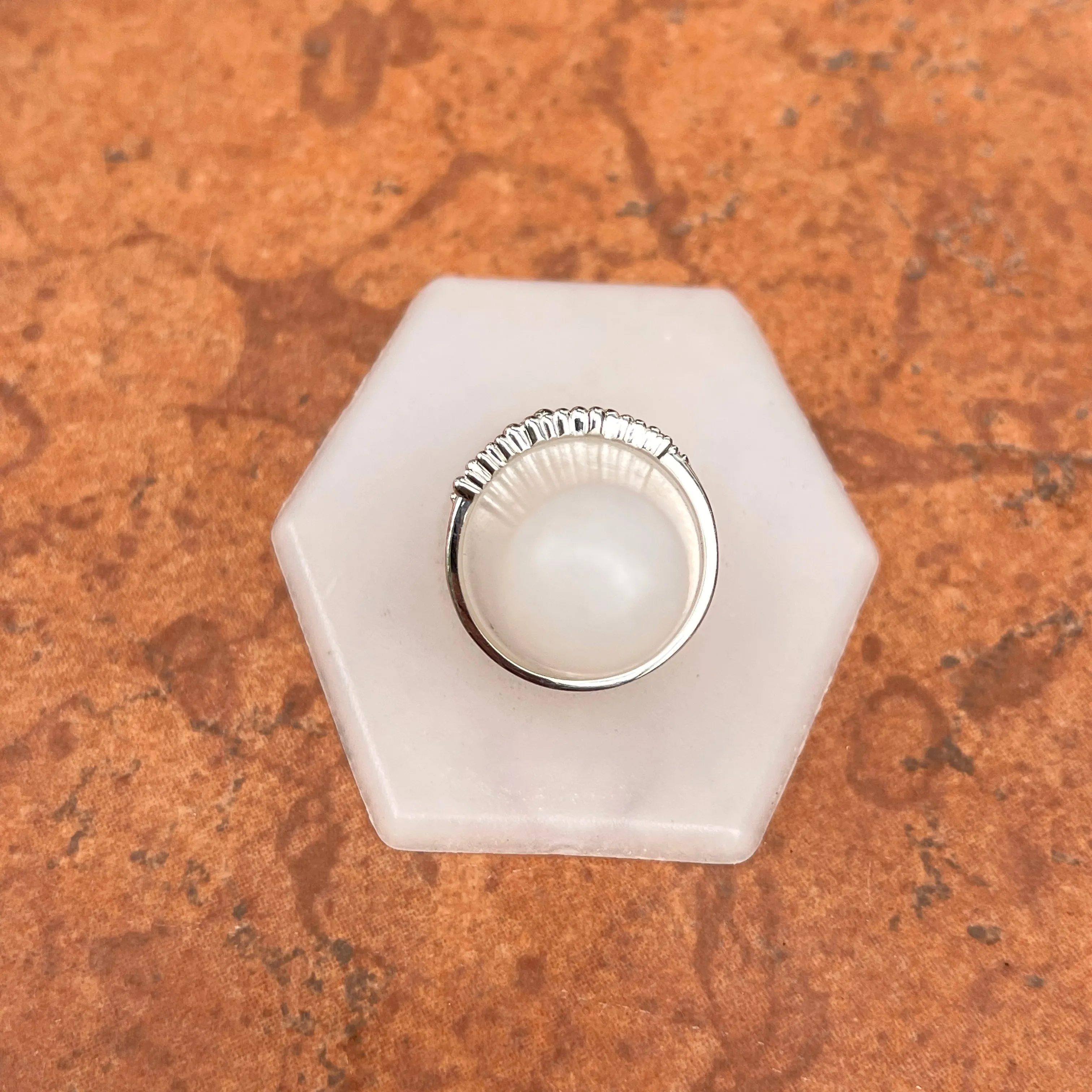 Sterling Silver Scattered Bead Stackable Ring