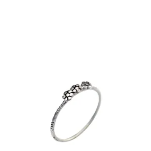Sterling Silver Triple Flower Ring