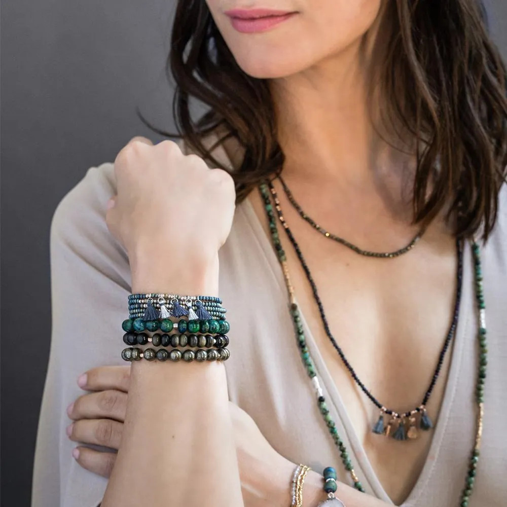 Stone Stacking Bracelet: Pyrite