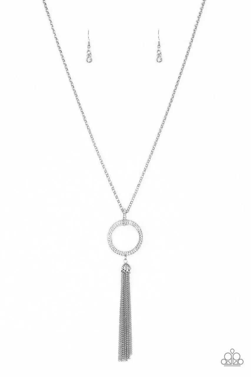 Straight to the Top White Paparazzi Necklace