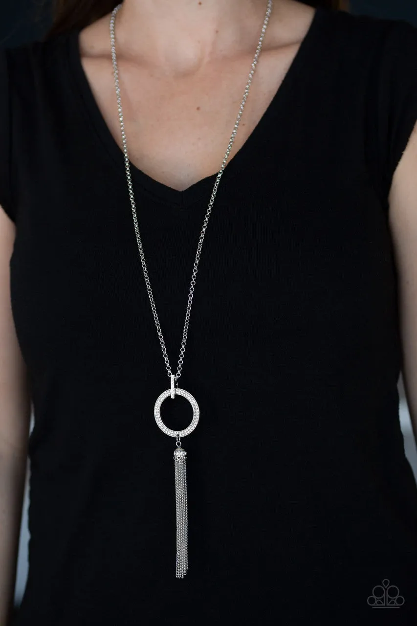 Straight to the Top White Paparazzi Necklace