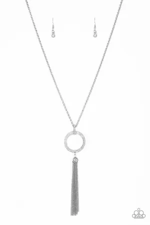 Straight to the Top White Paparazzi Necklace