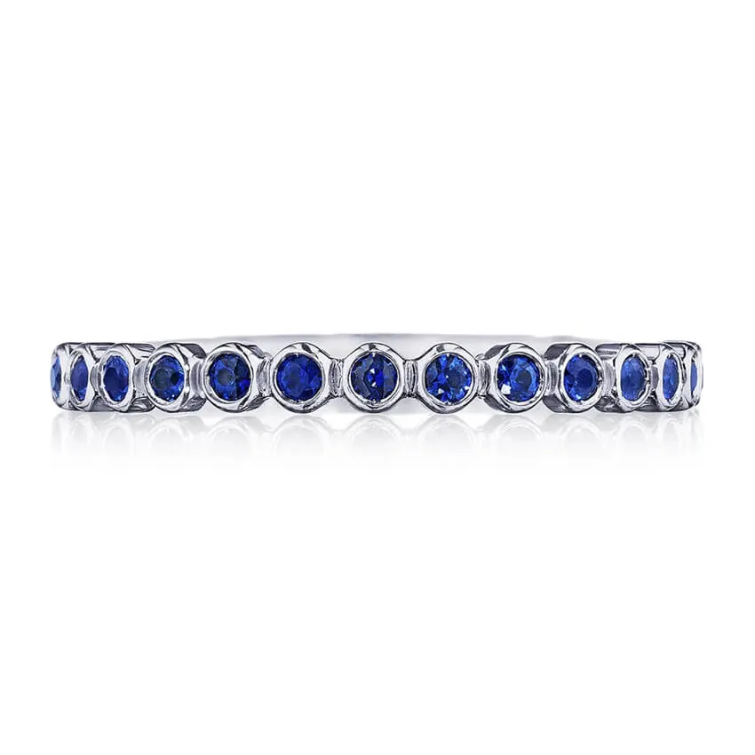 Tacori Round Bezel Droplet Wedding Band with Sapphire 200-2ETBS