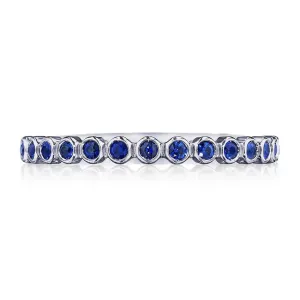 Tacori Round Bezel Droplet Wedding Band with Sapphire 200-2ETBS