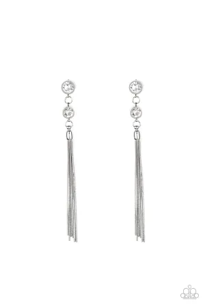 Tassel Twinkle White Post Earring