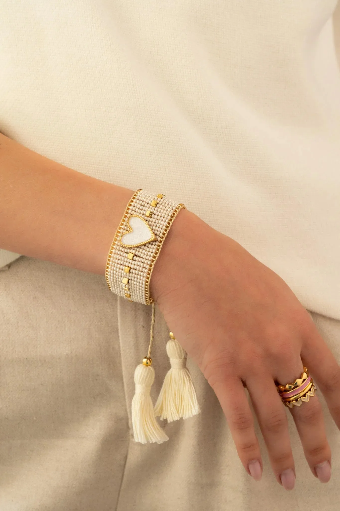 Tassel Woven Bracelet   Earrings