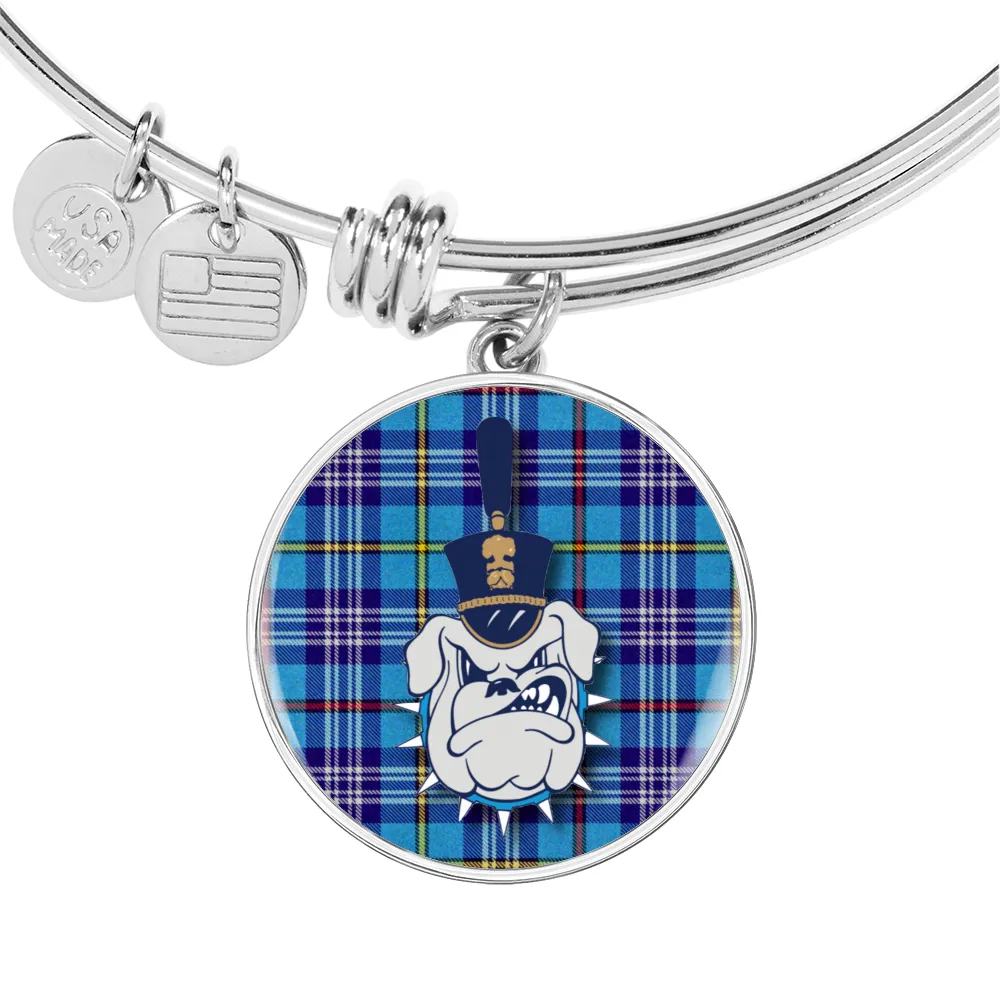 The Citadel, Spike / Tartan, Custom Engravable Bangle Bracelet