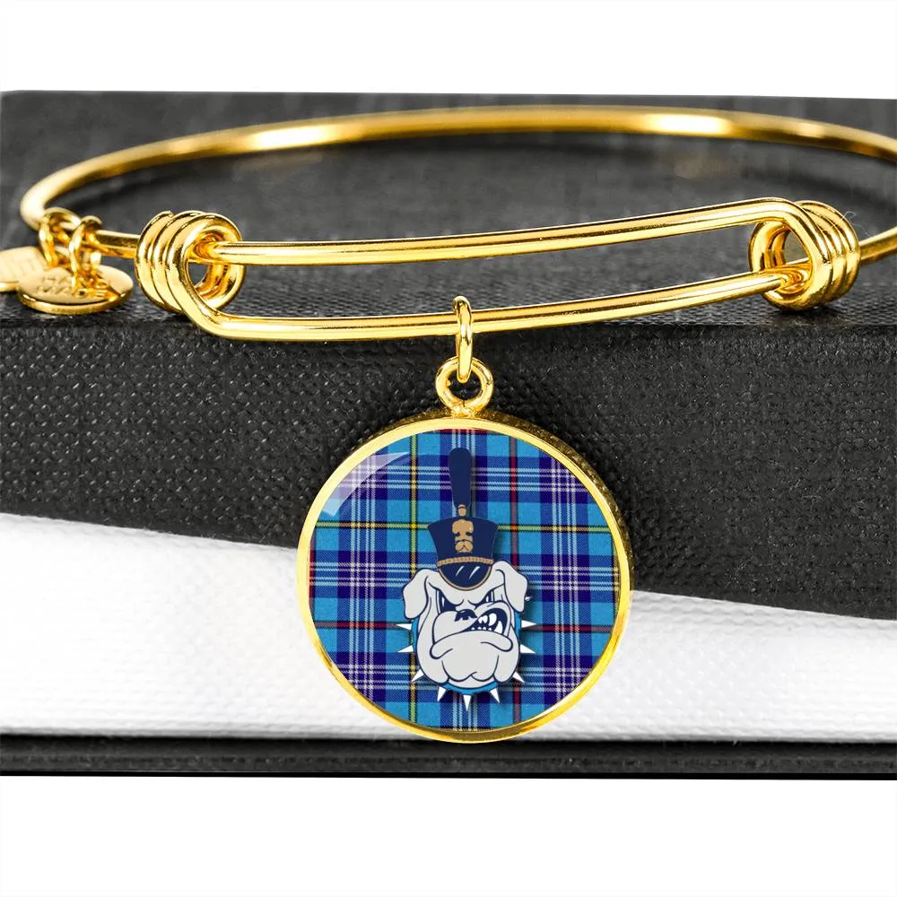 The Citadel, Spike / Tartan, Custom Engravable Bangle Bracelet