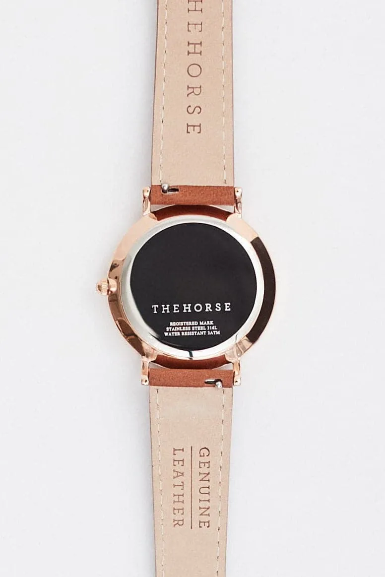 THE HORSE CLASSIC MINI ORIGINAL WATCH - TAN/ROSE GOLD