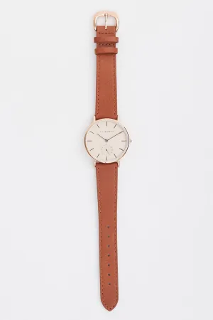 THE HORSE CLASSIC MINI ORIGINAL WATCH - TAN/ROSE GOLD