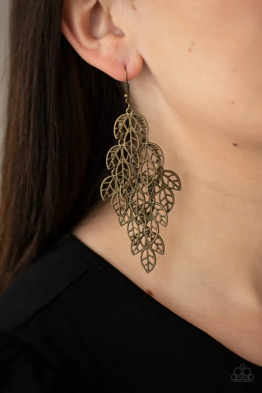 The Shakedown Brass Paparazzi Earrings