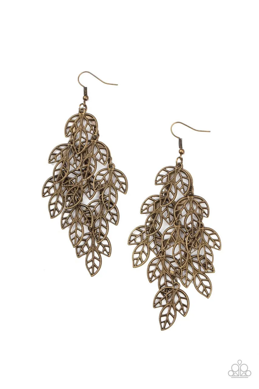 The Shakedown Brass Paparazzi Earrings