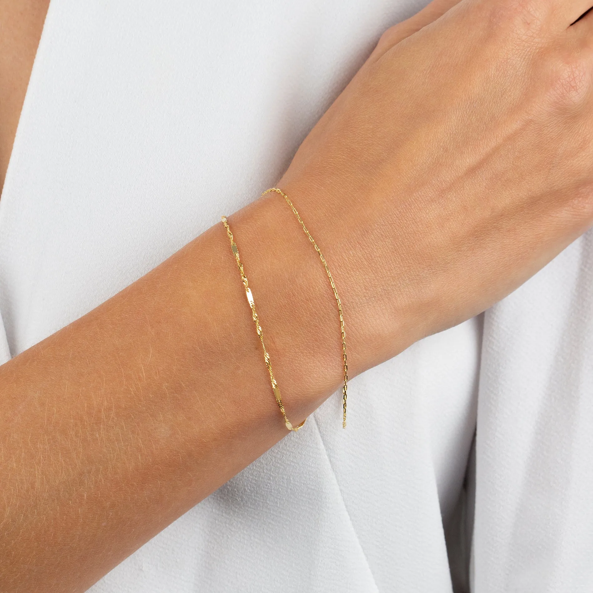 Thin Bars X Singapore Bracelet 14K