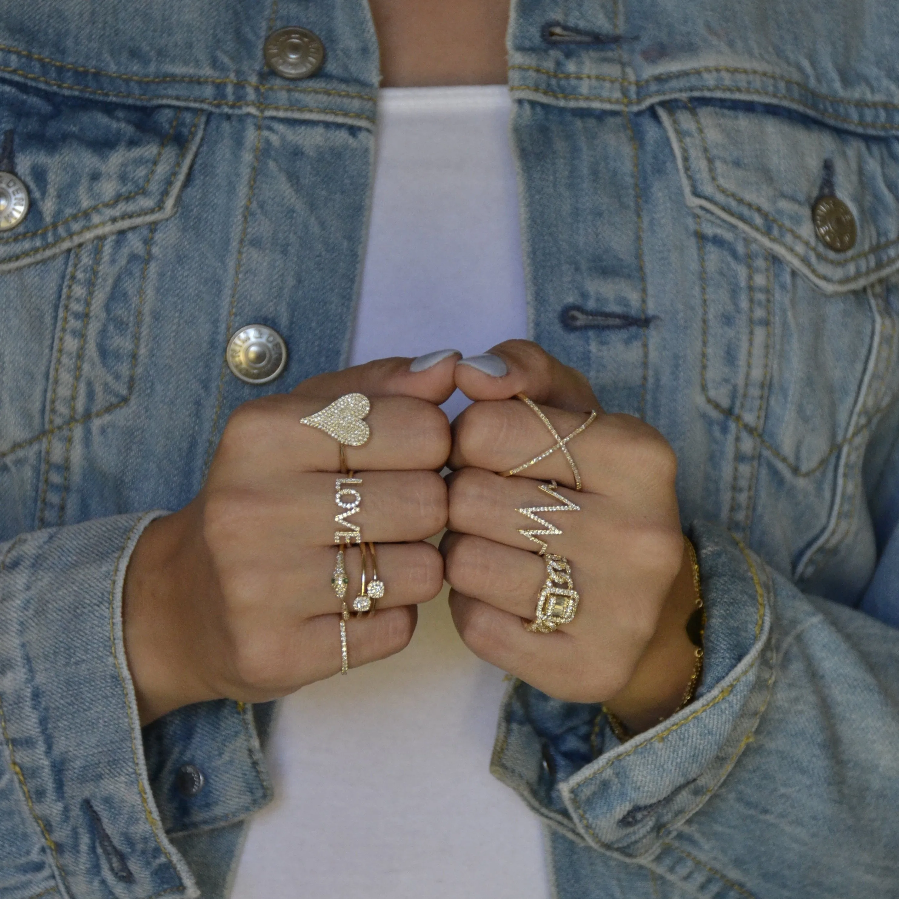 Thin Diamond Stackable Band