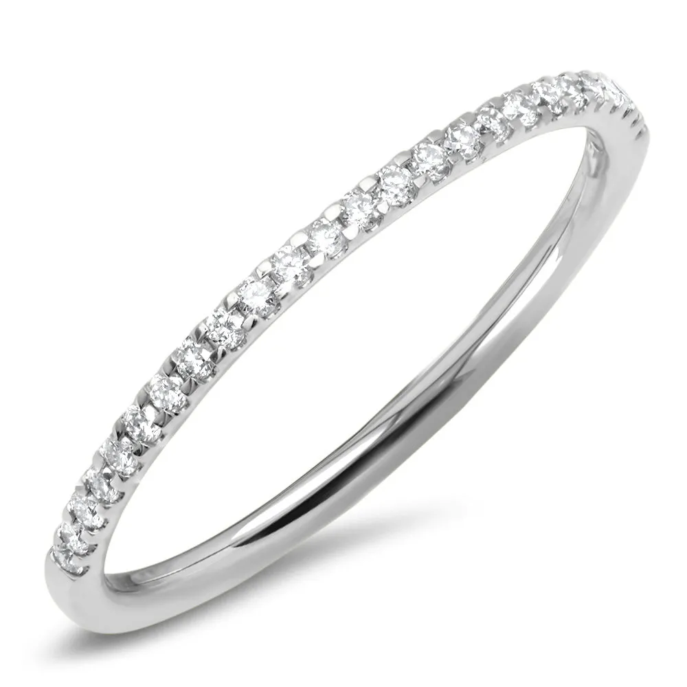 Thin Diamond Stackable Band