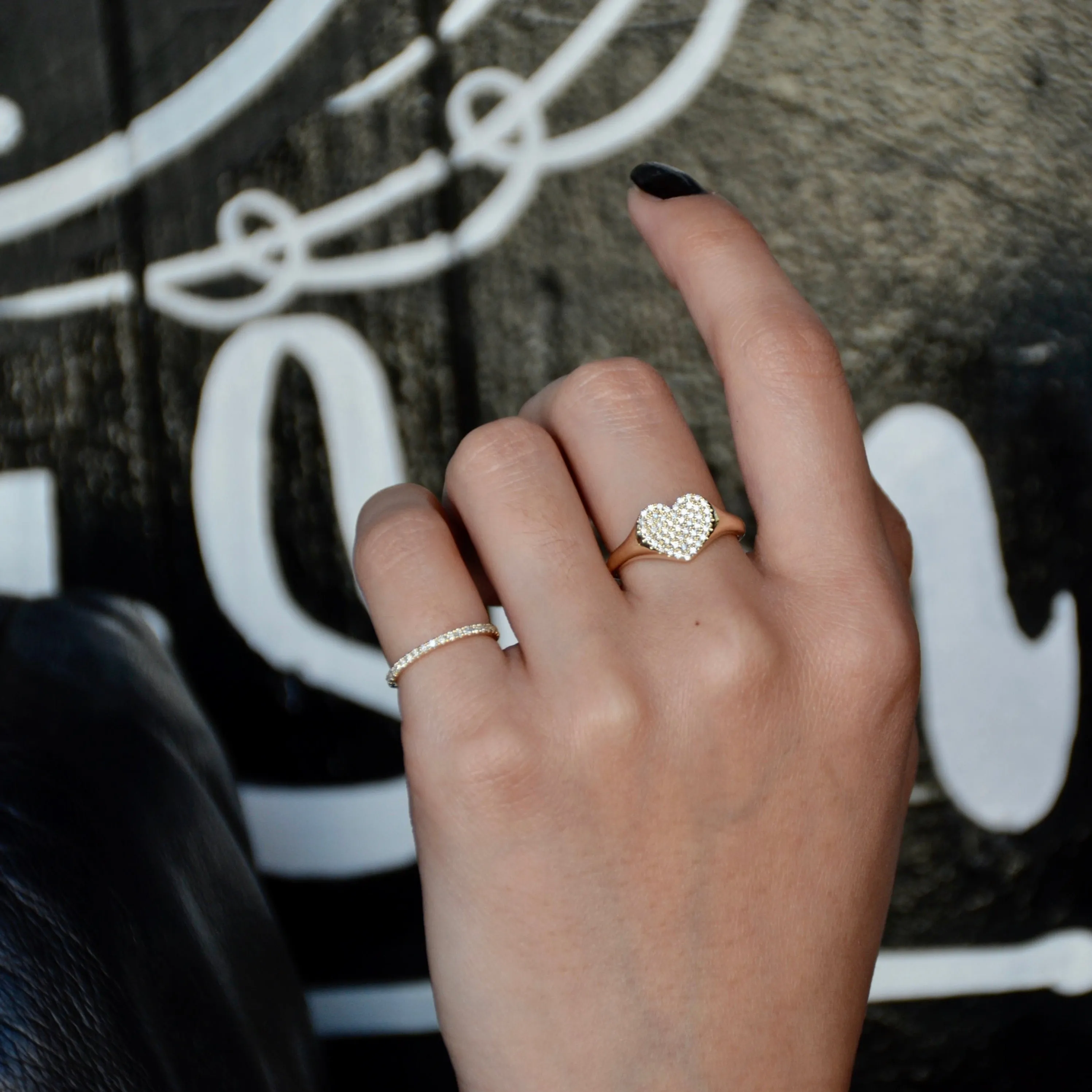 Thin Diamond Stackable Band