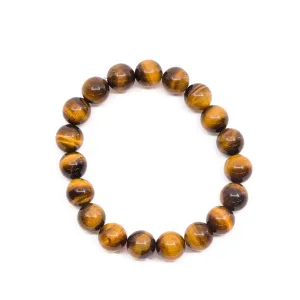 Tigers Eye 10mm Beaded Bracelet