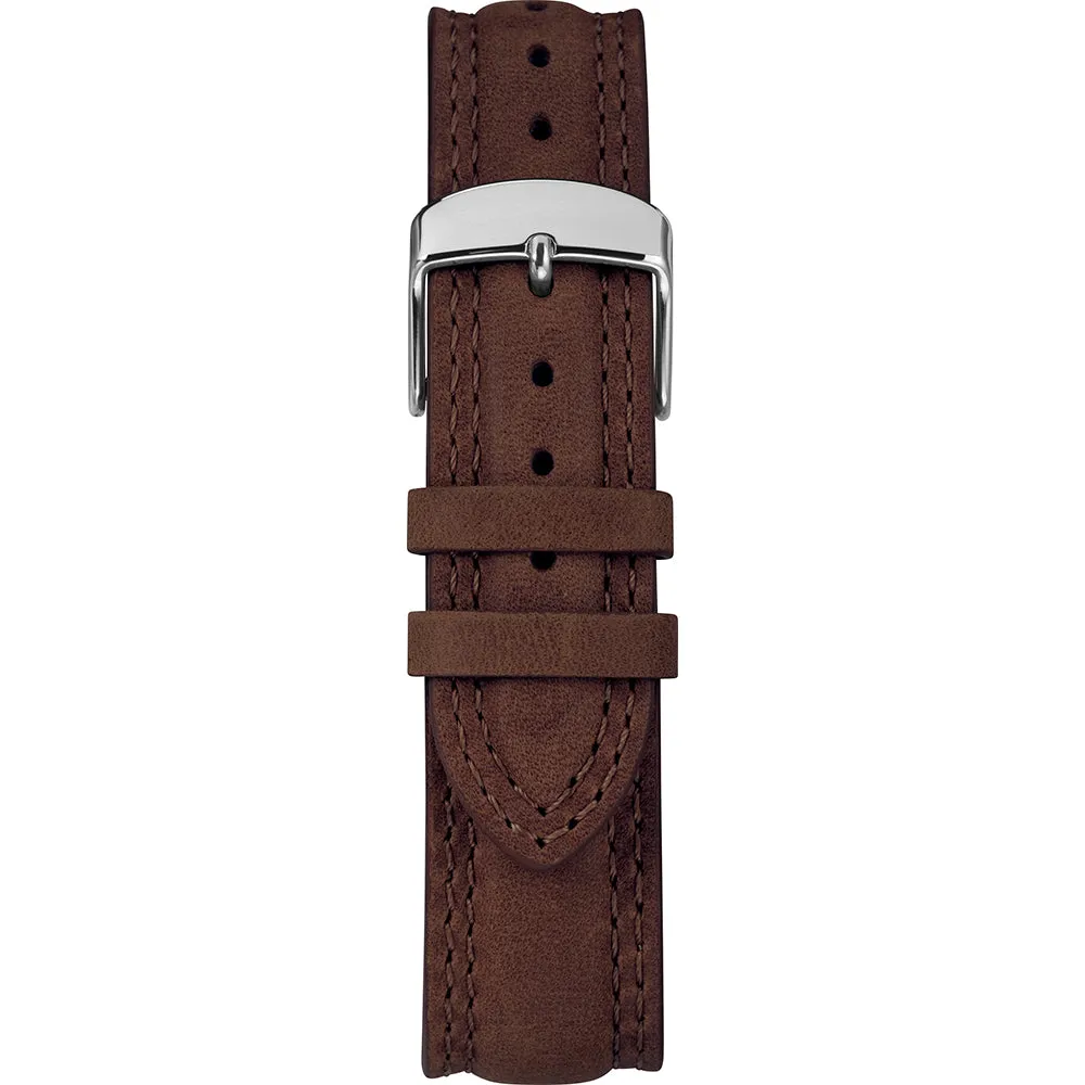 Timex Mens Expedition Metal Field Watch - Blue Dial/Brown Strap
