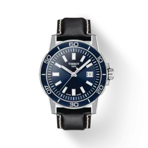 TISSOT SUPERSPORT GENT BLUE ON LEATHER