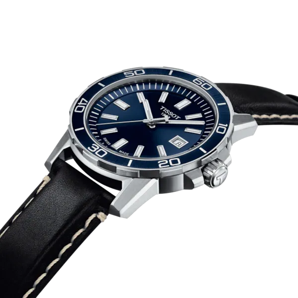 TISSOT SUPERSPORT GENT BLUE ON LEATHER
