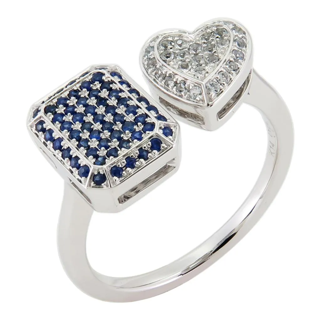 Toi Et Moi Illusion Emerald & Heart Shape Ring